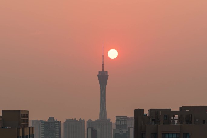 中原福塔日出延时6k