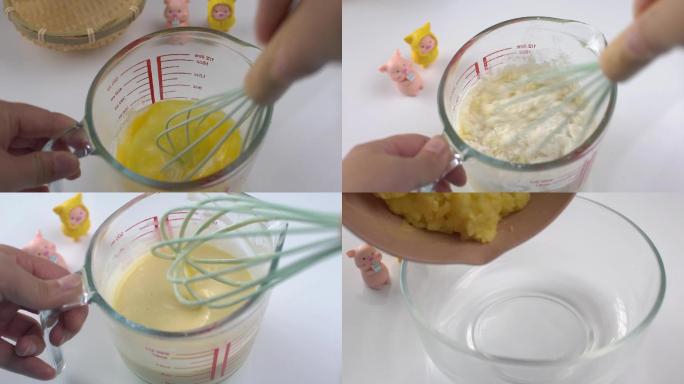 奶黄馅美食制作过程
