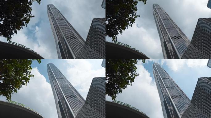 4k平安大厦延时视频深圳第一高楼仰拍