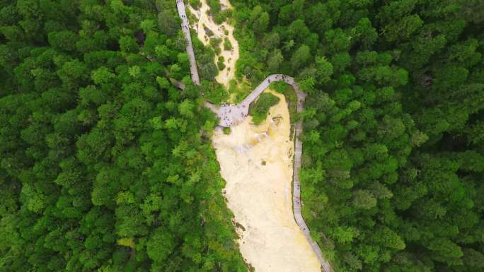 4K航拍四川阿坝黄龙5A景区