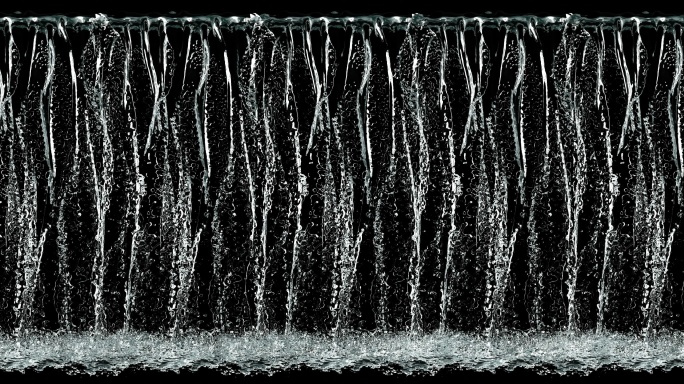 8K瀑布水流宽屏视频素材带通道