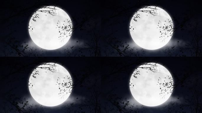 4K中秋满月望月中秋-循环3