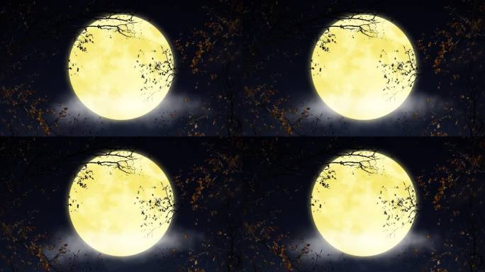 4K中秋满月望月中秋-循环4