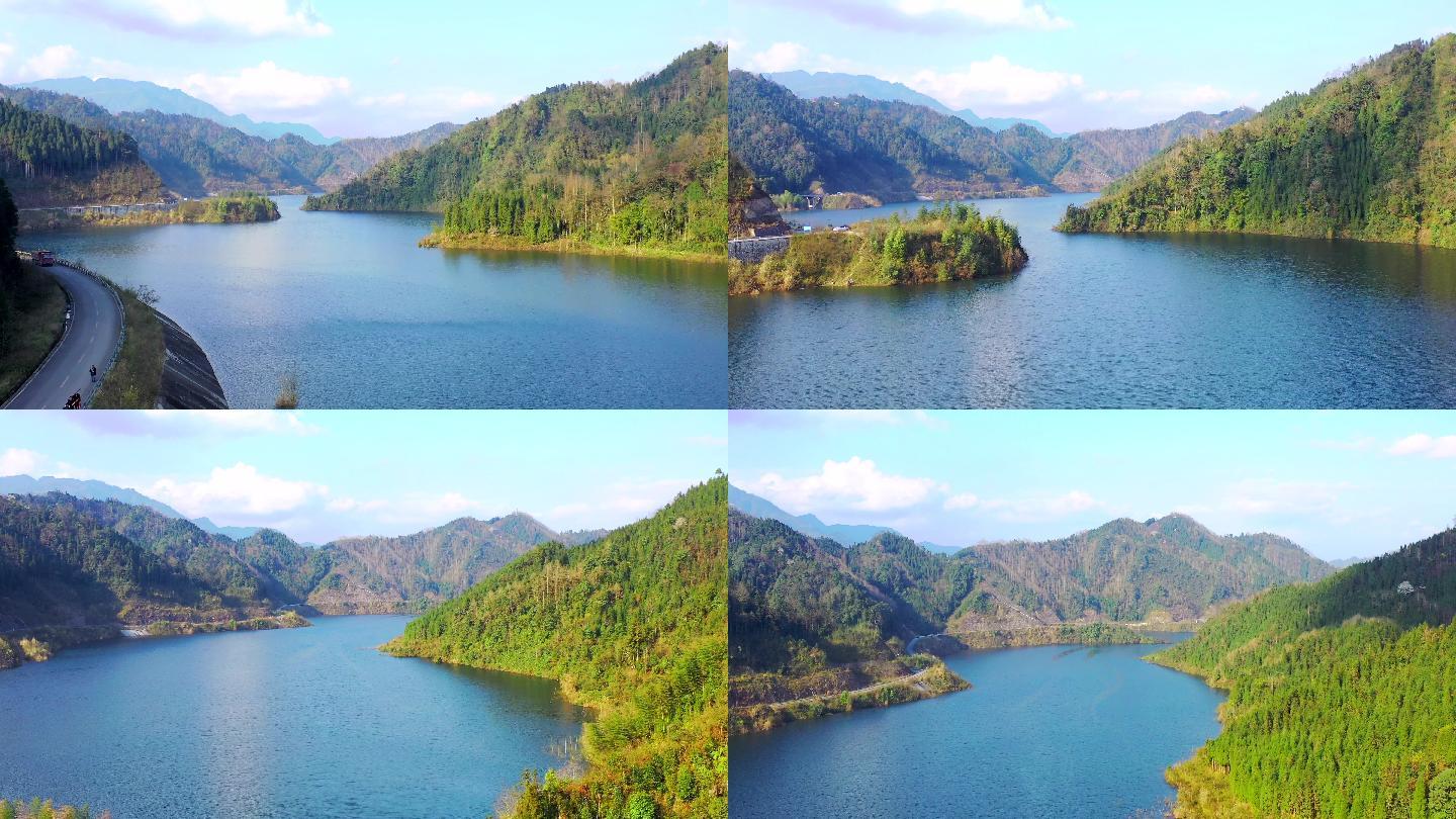 航拍德阳什邡冰川湖,冰川湖对什邡意义重大