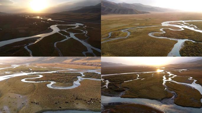 新疆的日落