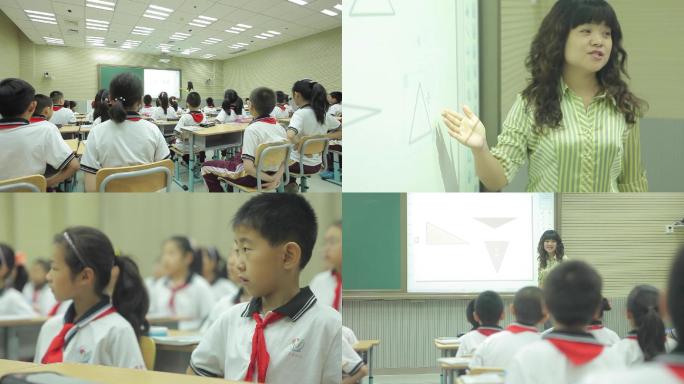 小学 数学课 课堂 校园生活 小学生上课