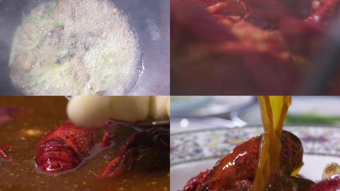 美食制作十三香小龙虾烹饪展示A016