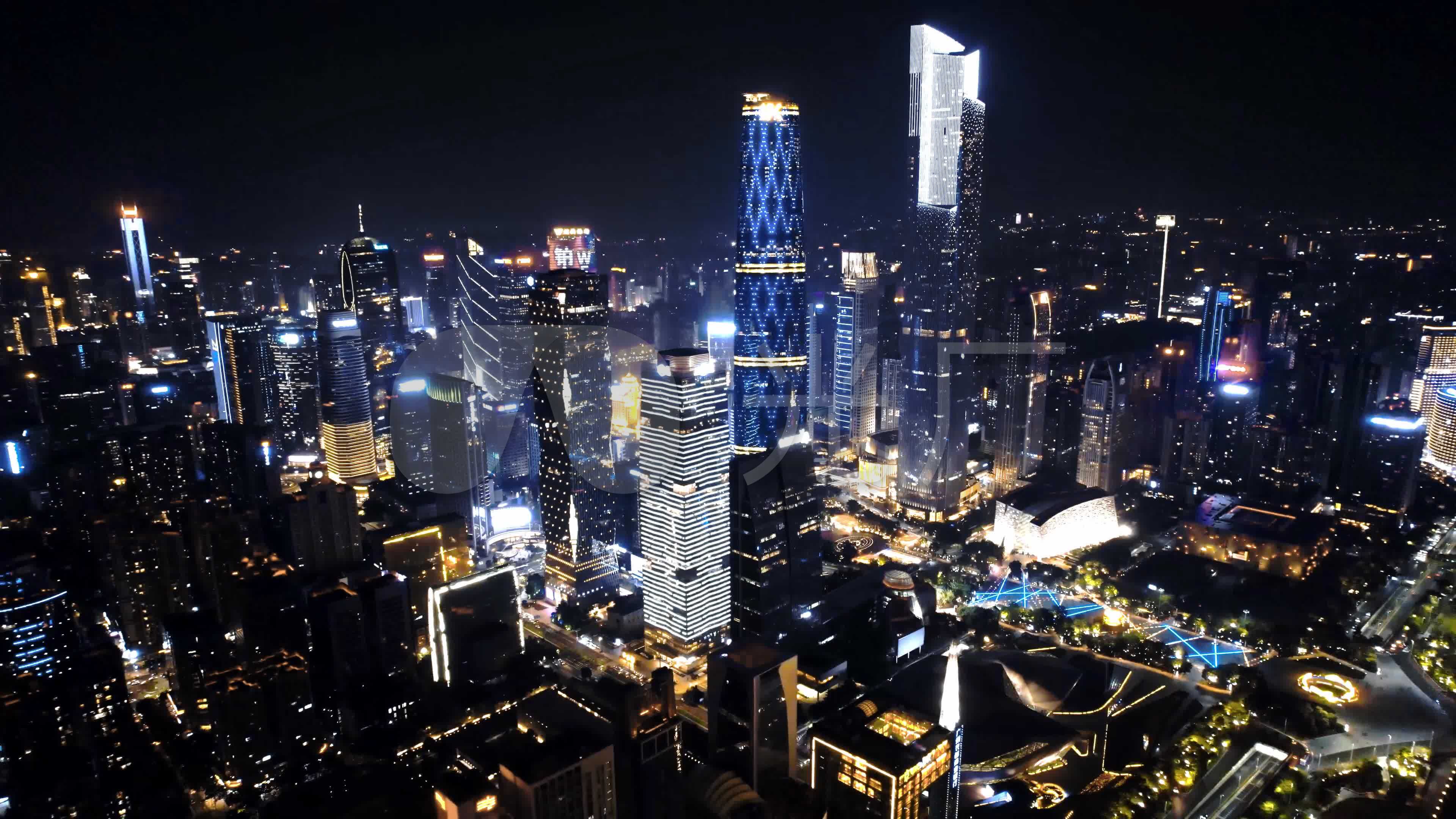 广州夜景航拍