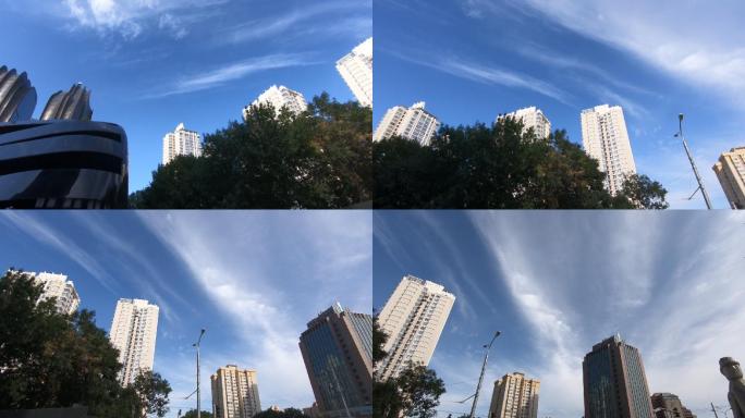 北京城市风光蓝天白云