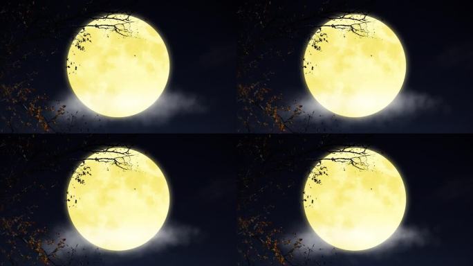 4K中秋满月望月中秋-循环1