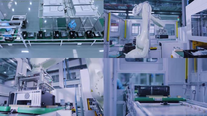 智慧工厂电脑主机自动化车间组装生产