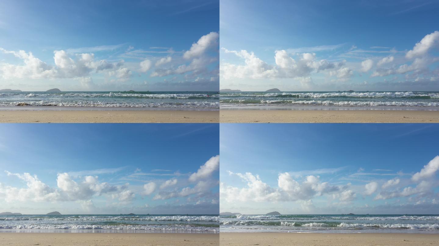 沙滩海浪4K实拍