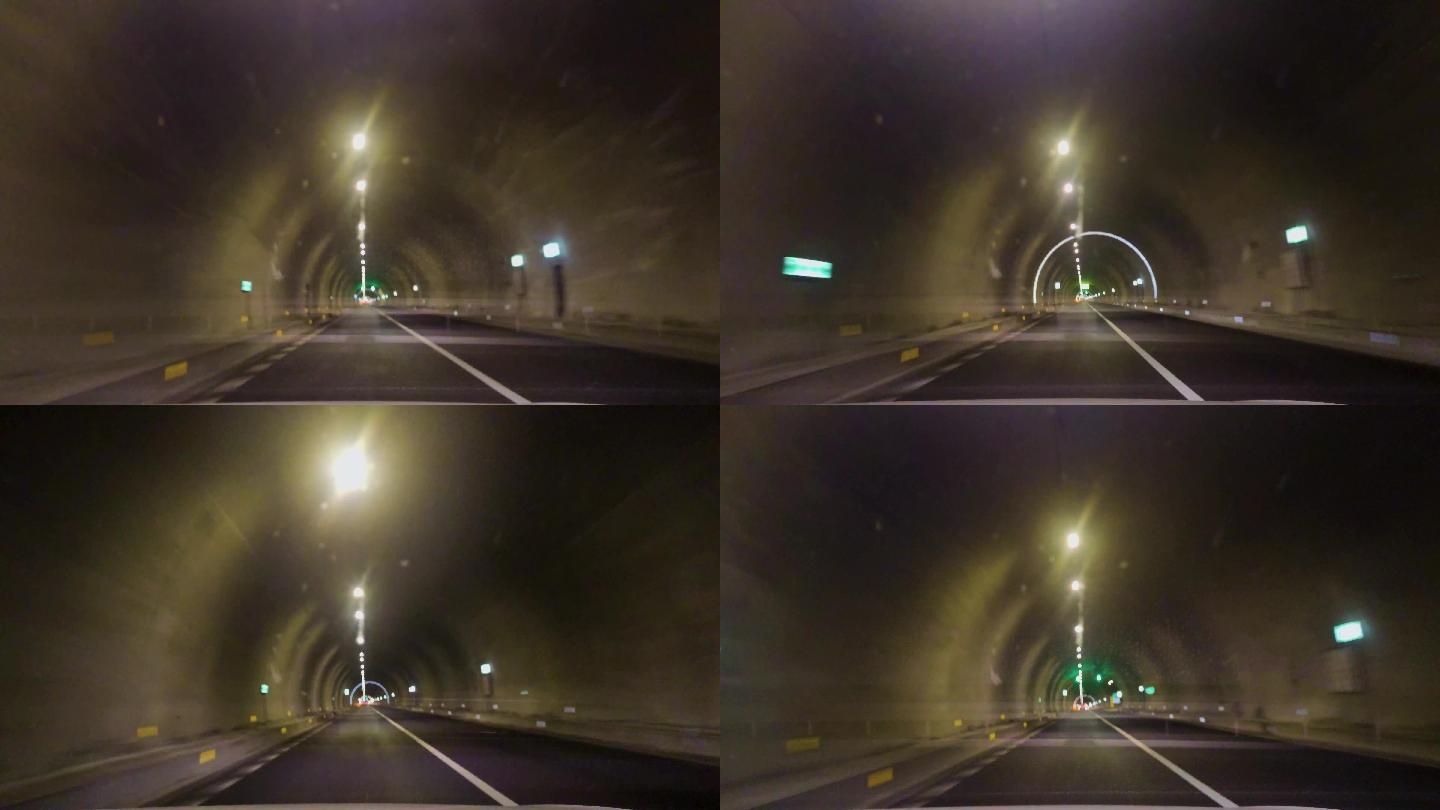 高速路上超长隧道延时摄影