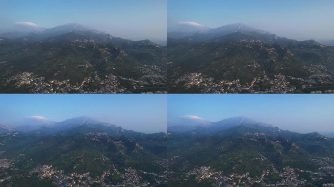 航拍泰安城市风光