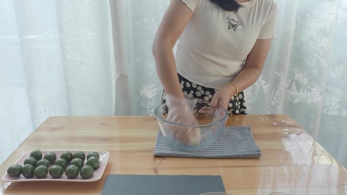 【4K视频可商用】家庭式冰皮月饼制作-B