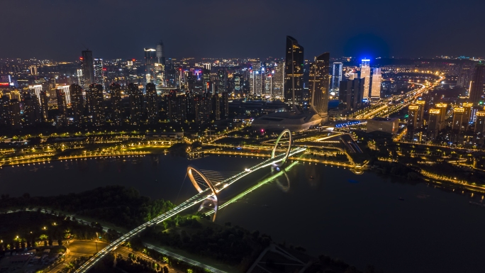 南京河西夜景延时