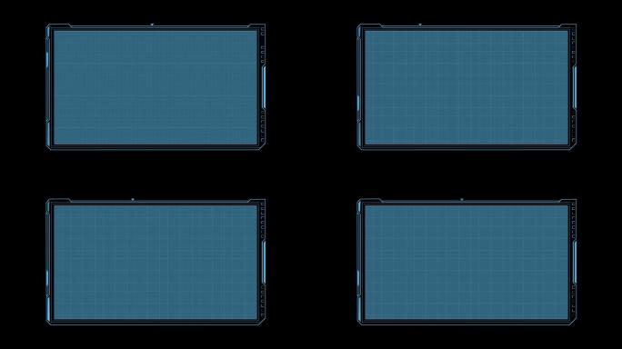 HUD科技图片文字面板元素