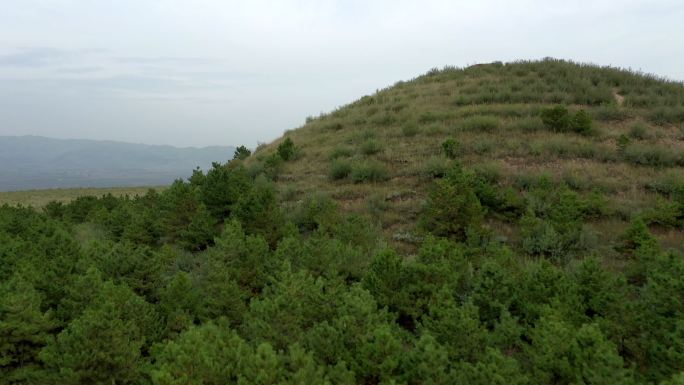 4K高清航拍山西大同方山永固陵