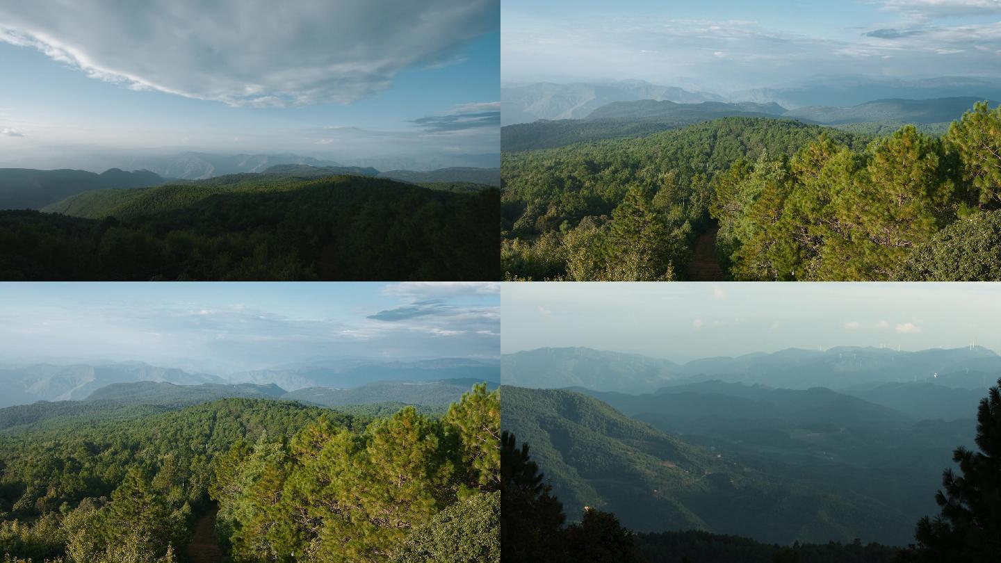 原始森林延时视频西南山区云层光影变化