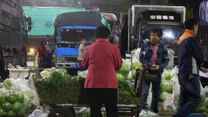 菜市场、蔬菜批发、清晨市场、沈阳