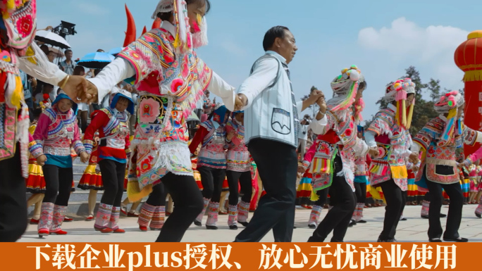 民族歌舞视频中国西南火把节彝族活动舞蹈