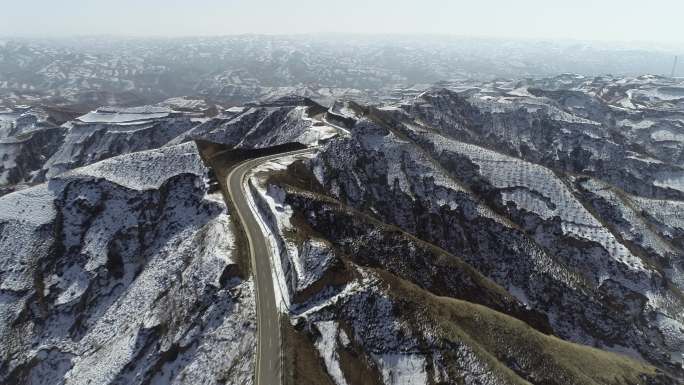 沿黄公路之雪景+公路