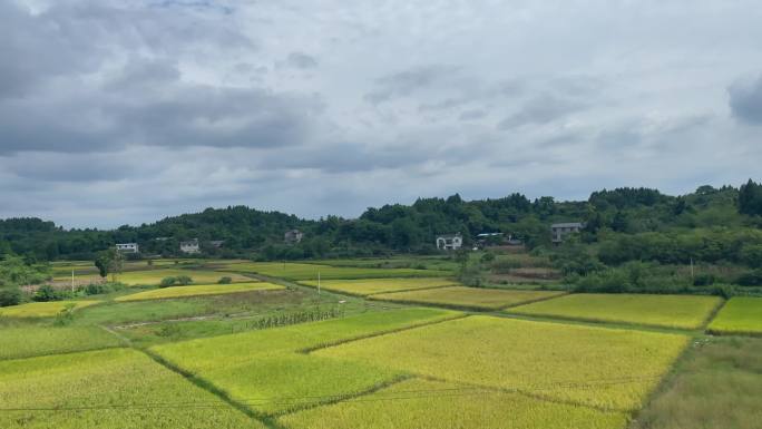 火车高铁窗外风景