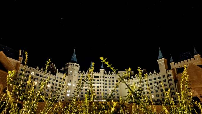 郑州银基冰雪酒店星空夜景