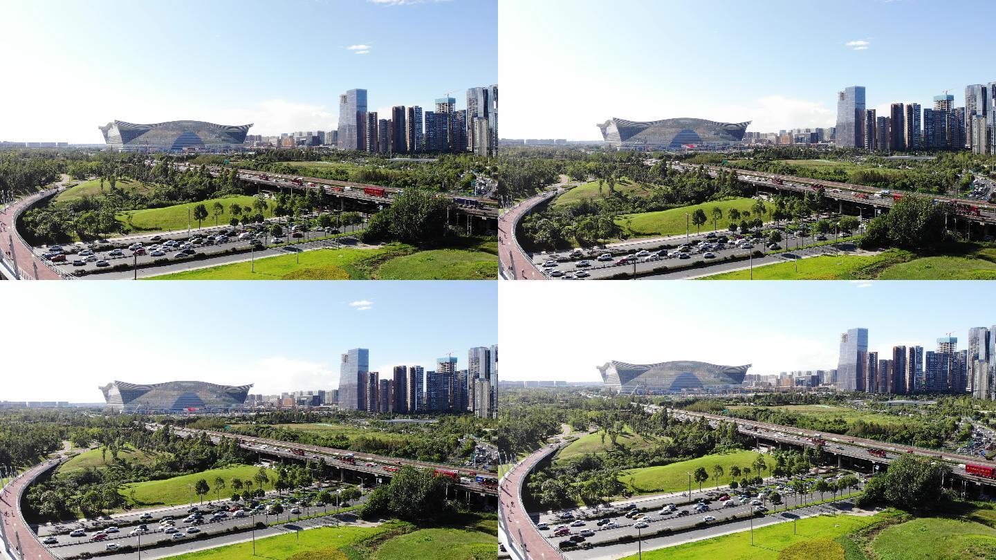 成都 公园城市 环球中心 网红桥 绿地