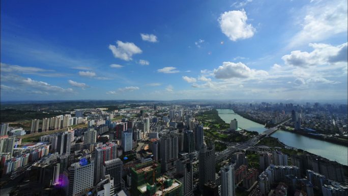 南宁 城市风光 延时摄影 南湖 云顶