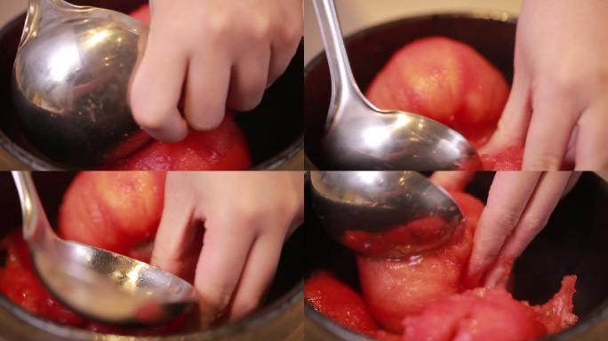 番茄碾碎做番茄酱 (3)