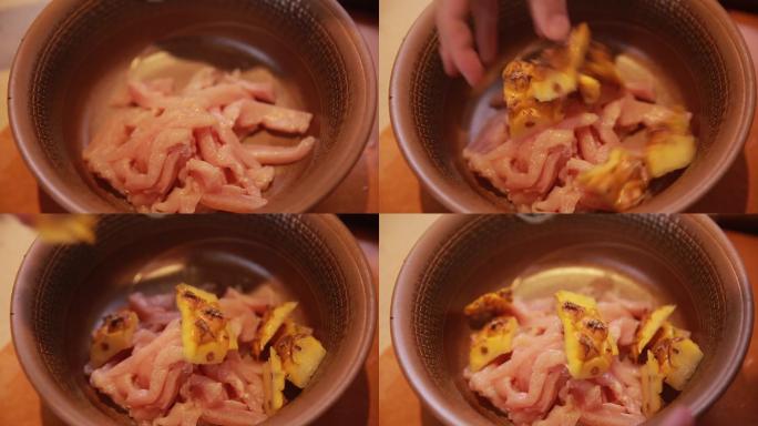 菠萝腌制鸡肉 (2)
