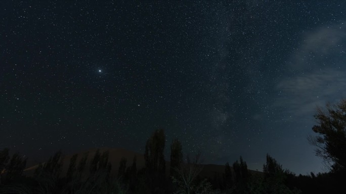 4K鸣沙山星空延时