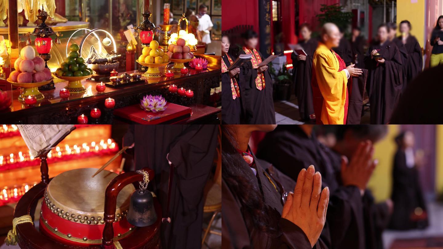 修行僧人 僧徒信徒 寺庙 宗教信仰 佛教 法会法事法器 香火 禅意烛光