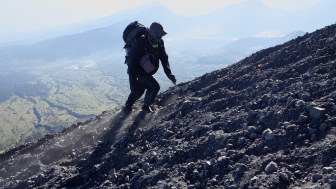 徒步 户外 火山 活火山 探险 挑战