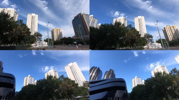 北京城市风光蓝天白云