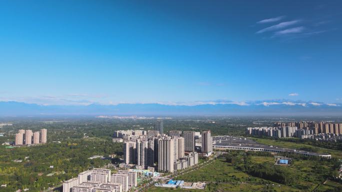 雪山下的城市 成都 4K