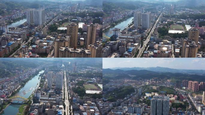 4K航拍羊坪街景2组1分6秒