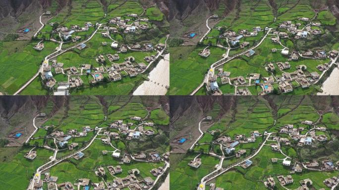 4K西藏村庄航拍