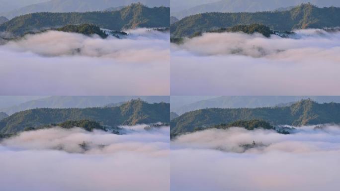 山间云雾流动