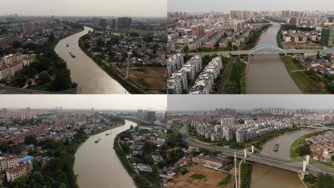 淮安市运河城市景观航拍