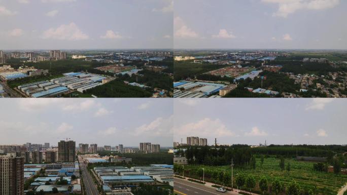 河北辛集  城市绿化航拍