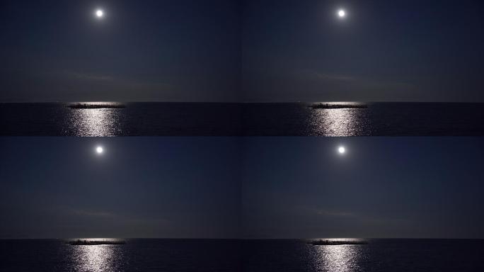 月光下的海面4K