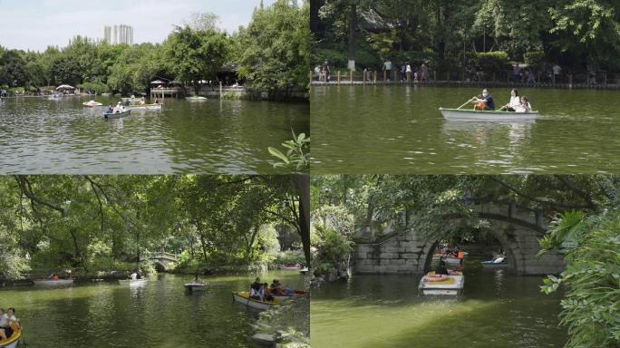 成都生活 泛舟 划船 公园 人民公园