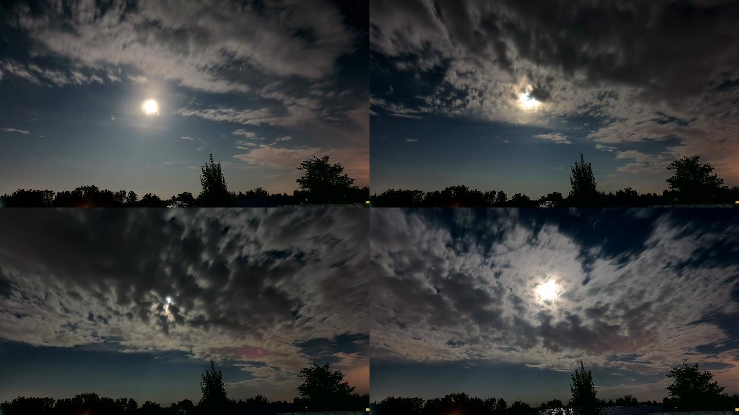 月亮-云遮月延时