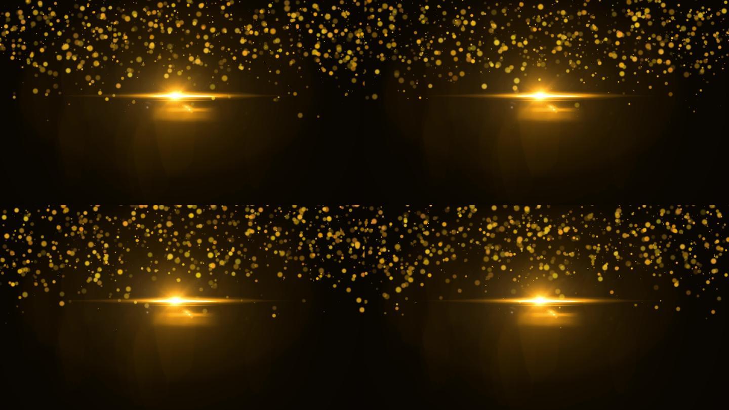 4K金色发光粒子