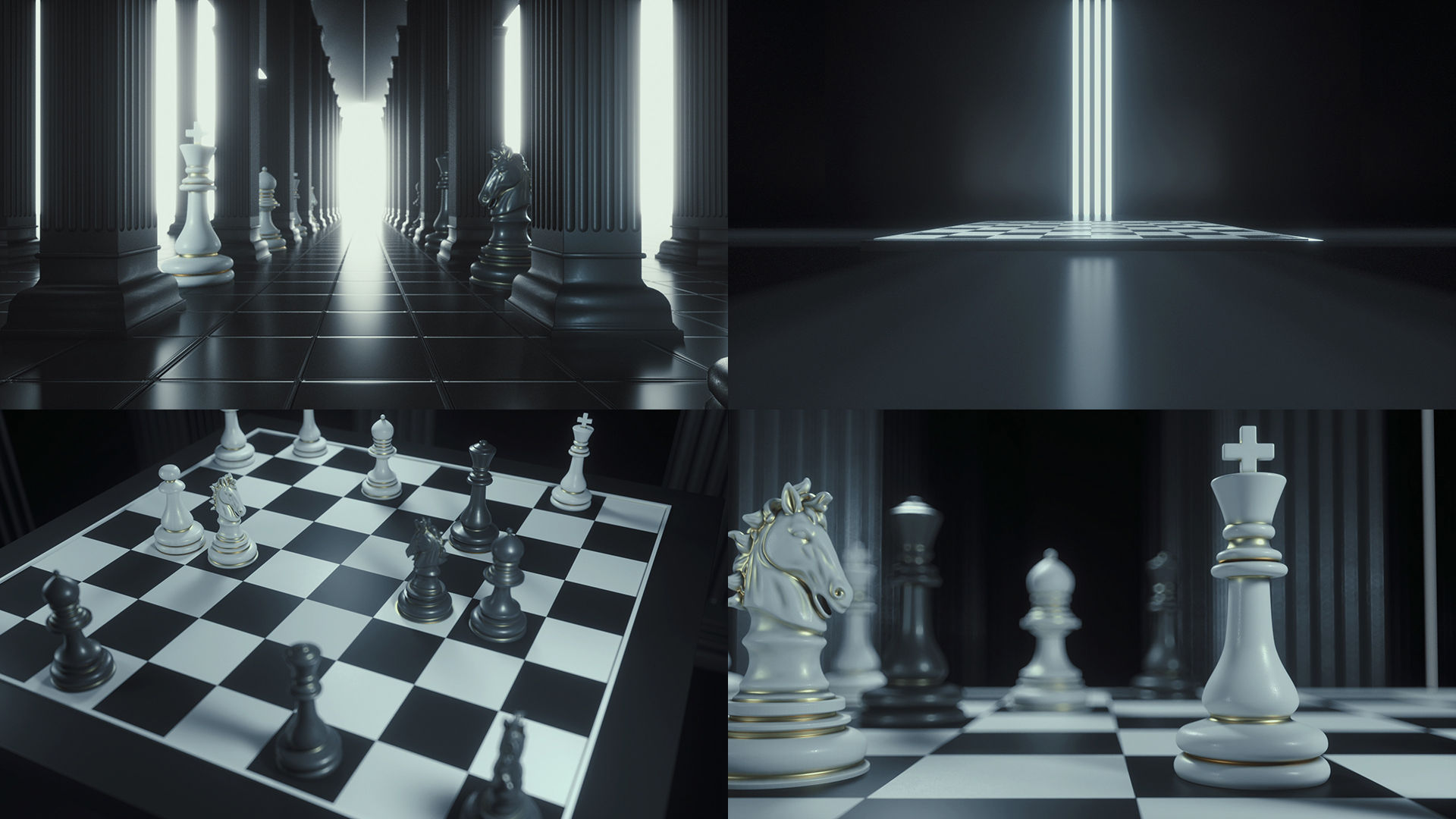 商业创意国际象棋镜头_c4d ae工程