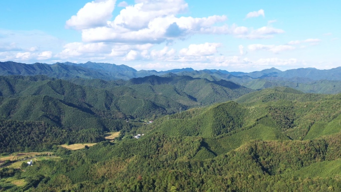 航拍江西永新九陇山