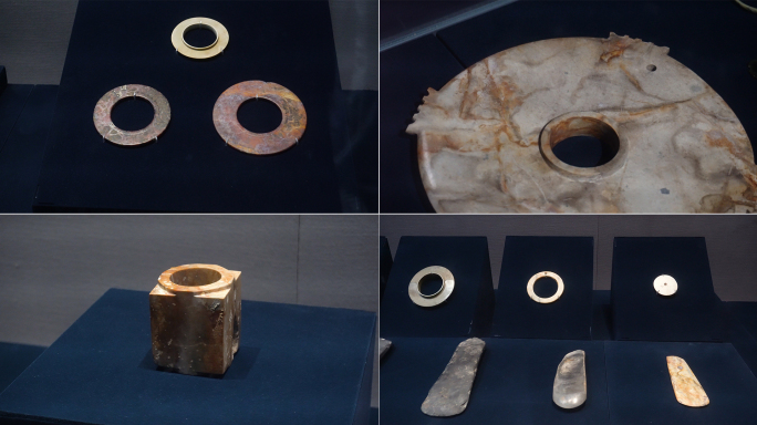 三星堆出土玉器玉琮玉璧