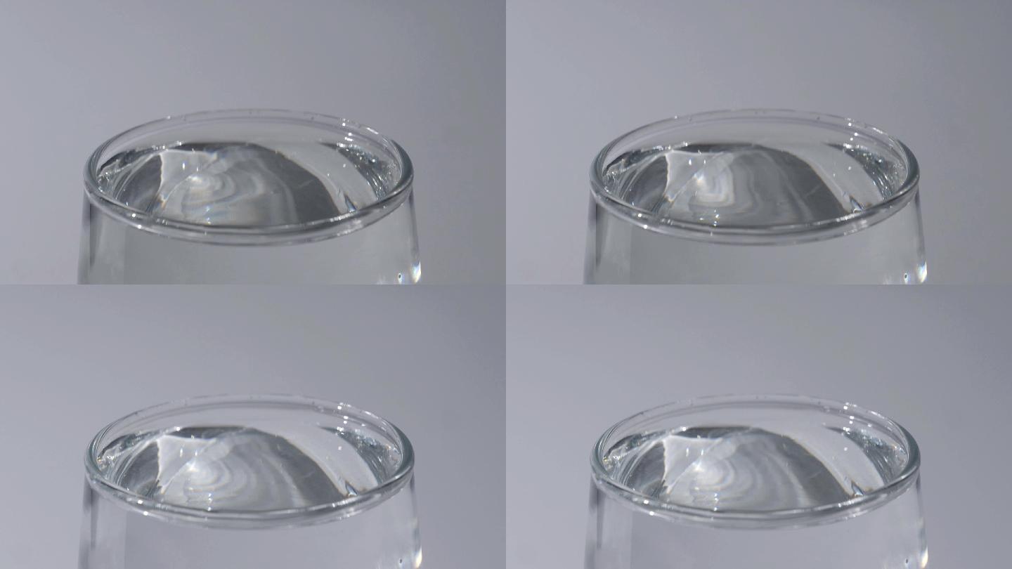 水杯滴水倒水纯净水饮水水滴升格慢镜头水花